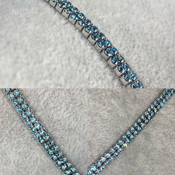Radiant Aquamarine Czech Crystal Tennis Bracelet - Picture 10 of 11